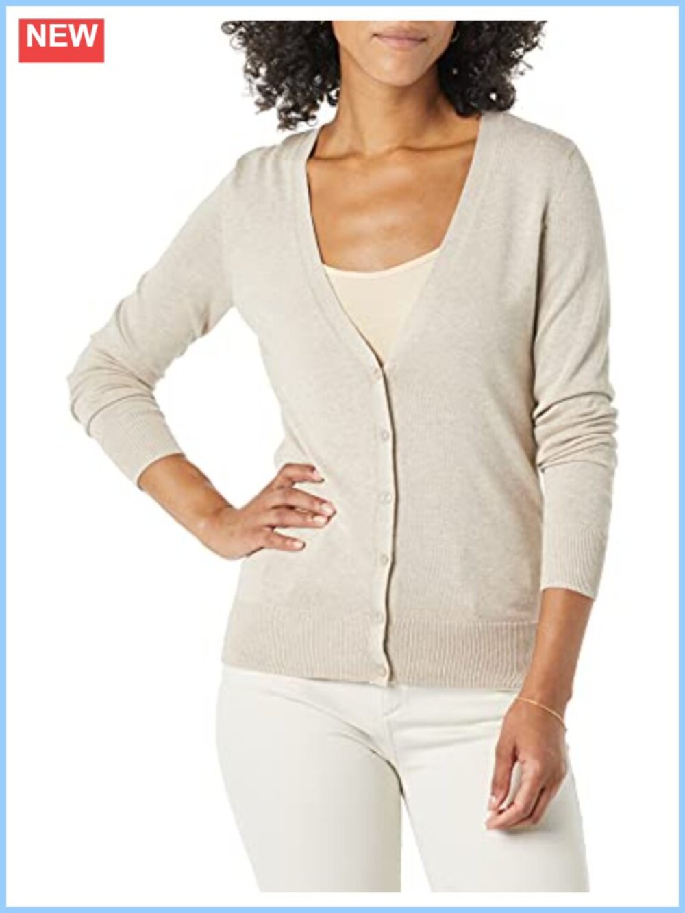 Women's Lightweight V-Neck Button Front Cardigan Sweater